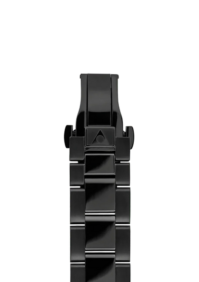 Bracelet en acier inoxydable noir - 22 mm