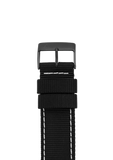 Bracelet en nylon noir - 21 mm