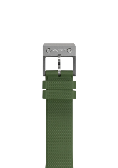 Bracelet en caoutchouc kaki - 22 mm