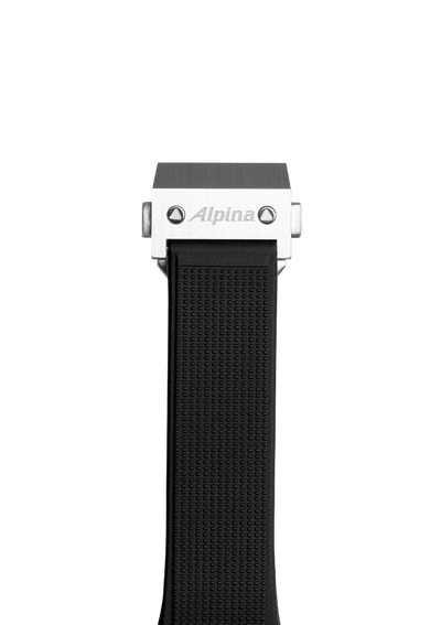 Bracelet en caoutchouc noir - 22 mm