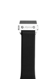Bracelet en caoutchouc noir - 22 mm
