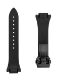 Bracelet en caoutchouc noir - 22 mm