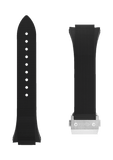 Bracelet en caoutchouc noir - 22 mm