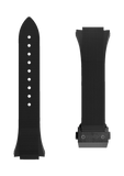 Bracelet en caoutchouc noir - 22 mm