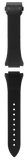 Bracelet en caoutchouc noir - 22 mm