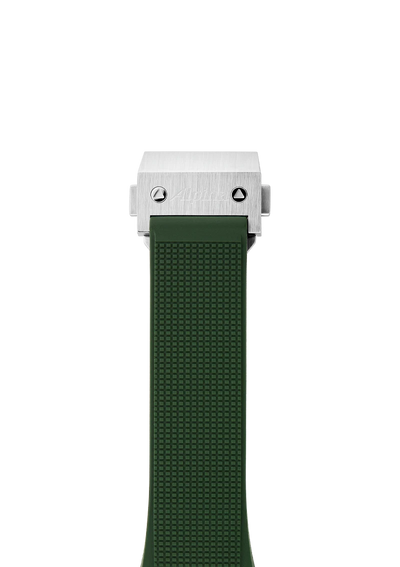 Bracelet en caoutchouc vert - 22 mm