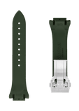 Bracelet en caoutchouc vert - 22 mm