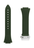 Bracelet en caoutchouc vert - 22 mm