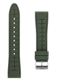 Bracelet en caoutchouc vert - 22 mm