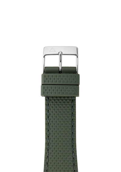 Bracelet en caoutchouc vert - 22 mm