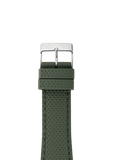 Bracelet en caoutchouc vert - 22 mm