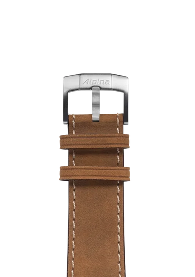 Bracelet en cuir de veau brun - 22 mm