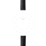 Bracelet officiel Tissot cuir noir entre-cornes 19 mm