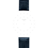 Bracelet officiel Tissot cuir bleu entre-cornes 19 mm