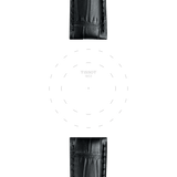 Bracelet officiel Tissot cuir noir entre-cornes 21 mm
