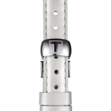 Bracelet officiel Tissot cuir blanc entre-cornes 12 mm