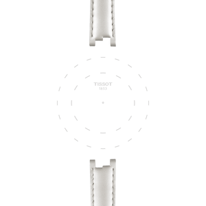 Bracelet officiel Tissot cuir blanc entre-cornes 12 mm