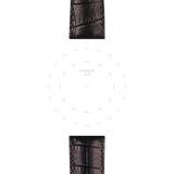Bracelet officiel Tissot cuir brun entre-cornes 22 mm