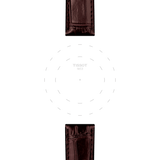 Bracelet officiel Tissot cuir brun entre-cornes 20 mm