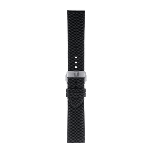 Bracelet officiel Tissot tissu noir entre-cornes 21 mm