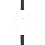 Bracelet officiel Tissot cuir noir entre-cornes 09 mm