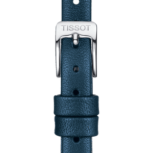 Bracelet officiel Tissot cuir bleu entre-cornes 09 mm