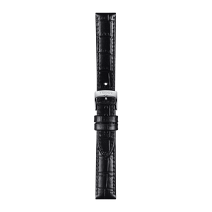 Bracelet officiel Tissot cuir noir entre-cornes 15 mm