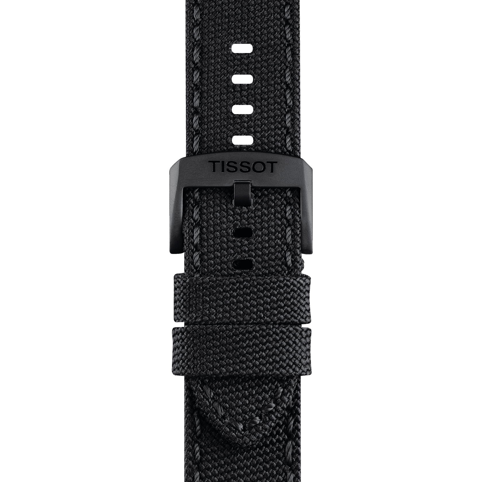 Bracelet officiel Tissot tissu noir entre-cornes 22 mm