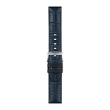 Bracelet officiel Tissot cuir bleu et parties caoutchouc entre-cornes 22 mm