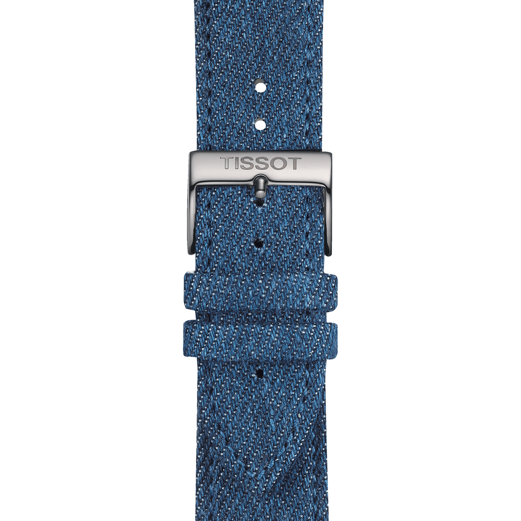 Bracelet officiel Tissot tissu bleu entre-cornes 22 mm