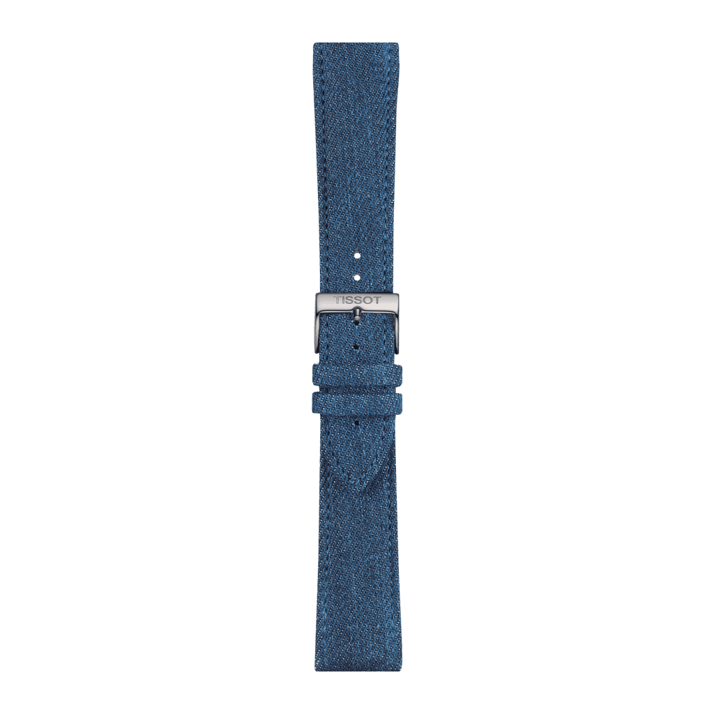 Bracelet officiel Tissot tissu bleu entre cornes 22 mm Pala