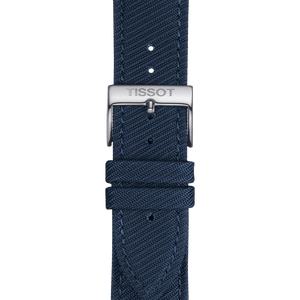Bracelet officiel Tissot tissu bleu entre-cornes 22 mm