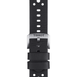 Bracelet officiel Tissot cuir noir entre-cornes 22 mm