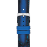 Bracelet officiel Tissot cuir bleu entre-cornes 20 mm