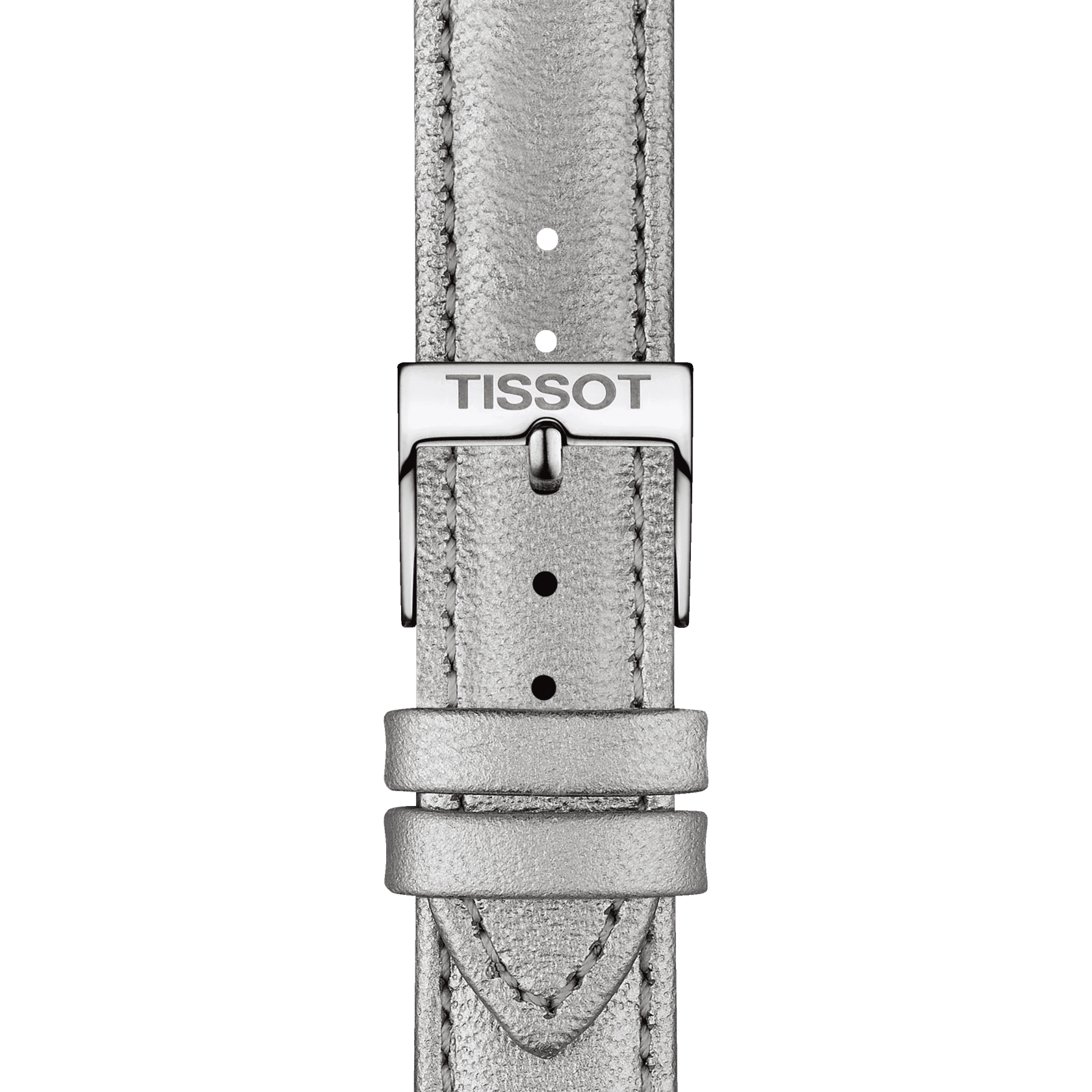 Bracelet Officiel Tissot Cuir Gris Entre-cornes 16 MM