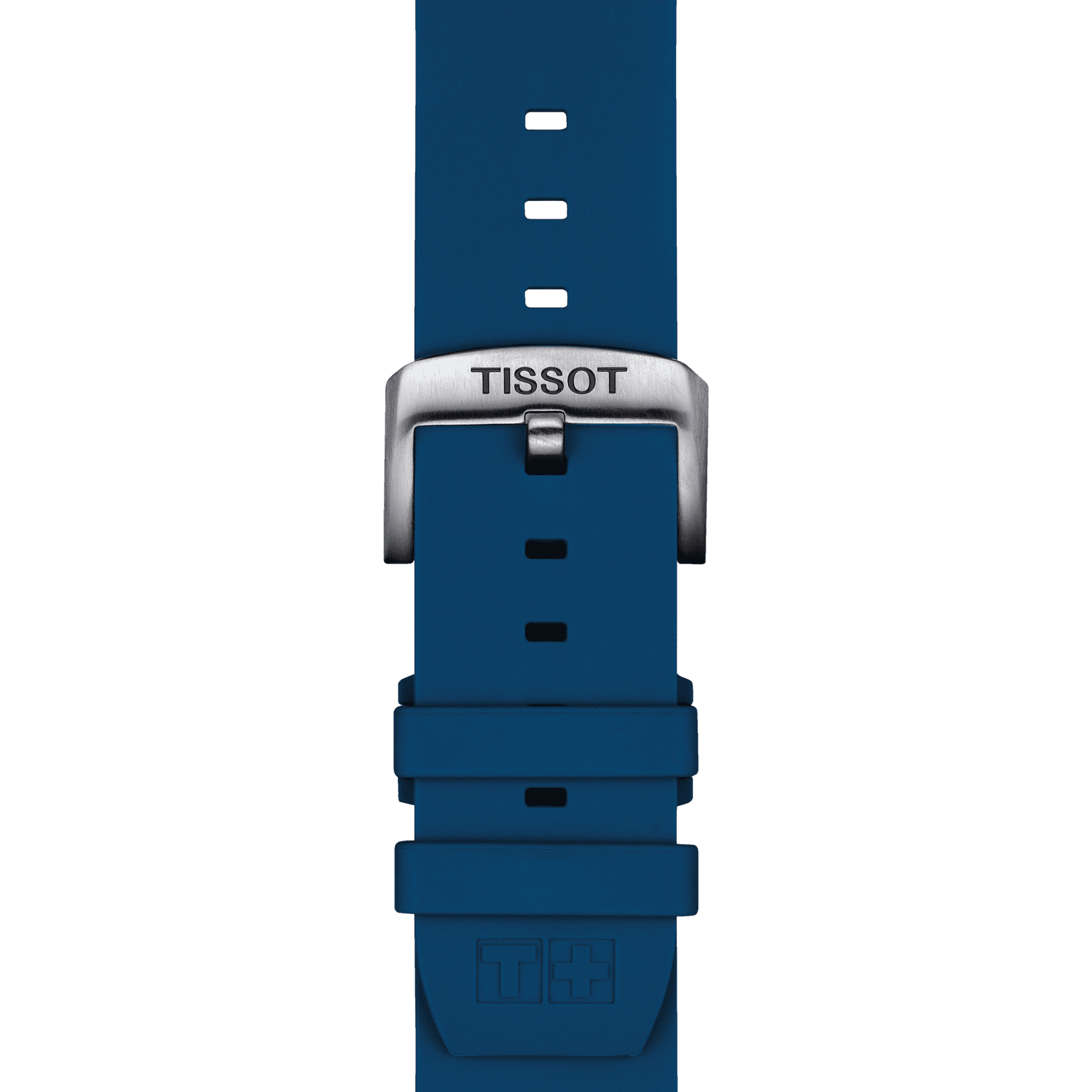 Bracelet officiel Tissot en silicone bleu entre-cornes 22 mm