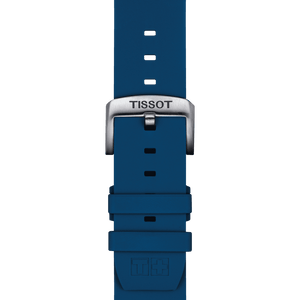 Bracelet officiel Tissot en silicone bleu entre-cornes 22 mm