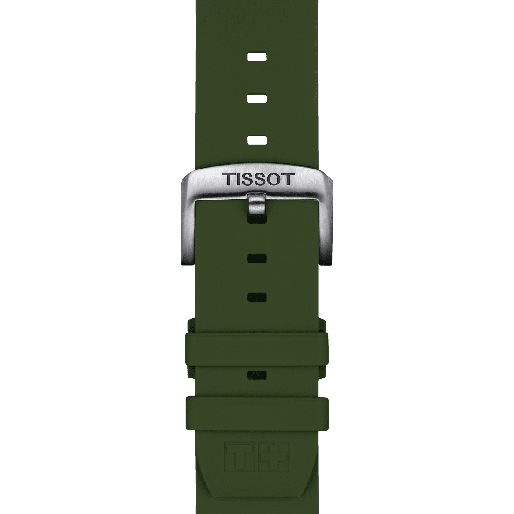 Bracelet officiel Tissot  silicone kaki entre-cornes 22 mm