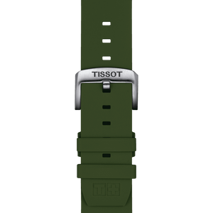 Bracelet officiel Tissot  silicone kaki entre-cornes 22 mm
