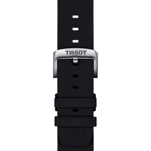 Bracelet original Tissot en silicone noir, entre-corne 22 mm