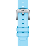 Bracelet officiel Tissot silicone bleu entre-cornes 18 mm