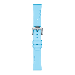 Bracelet officiel Tissot silicone bleu entre-cornes 18 mm
