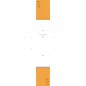 Bracelet officiel Tissot silicone orange entre-cornes 18 mm