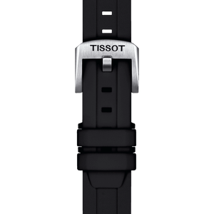 Bracelet officiel Tissot silicone noir entre-cornes 18 mm