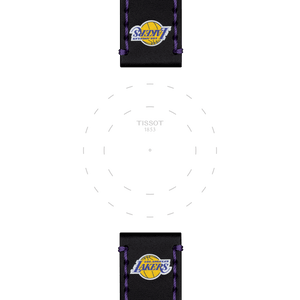 Bracelet officiel Tissot NBA Los Angeles Lakers cuir 22 mm