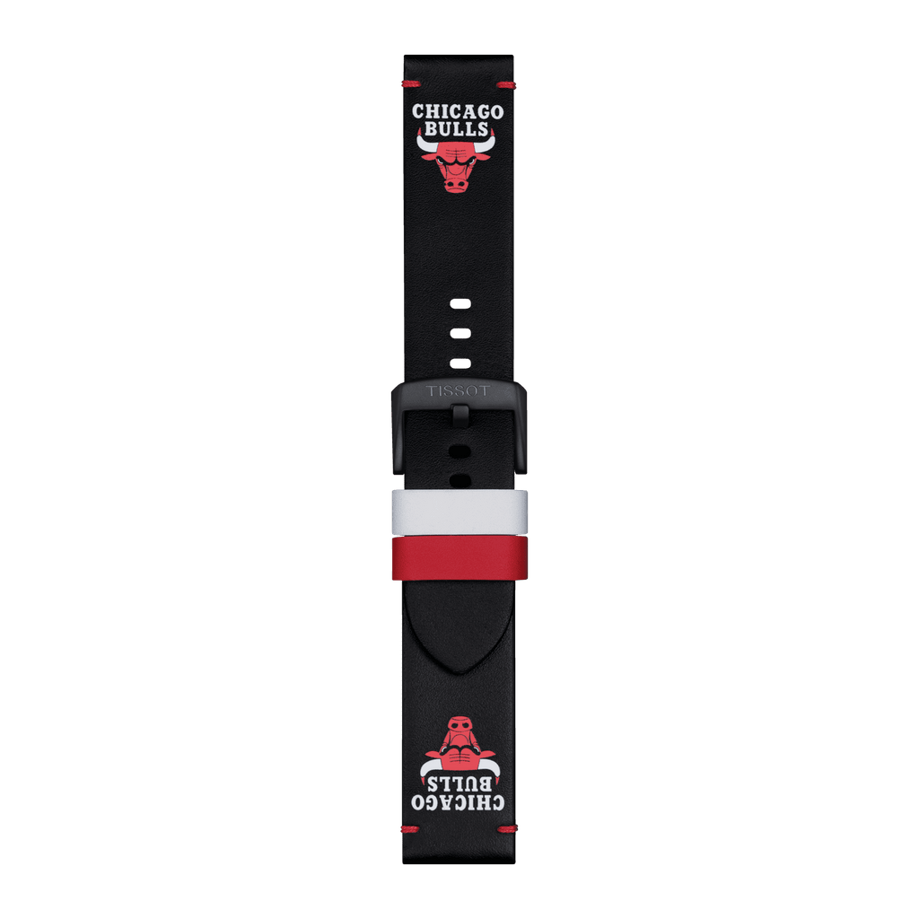 Bracelet officiel Tissot NBA Chicago Bulls cuir 22 mm