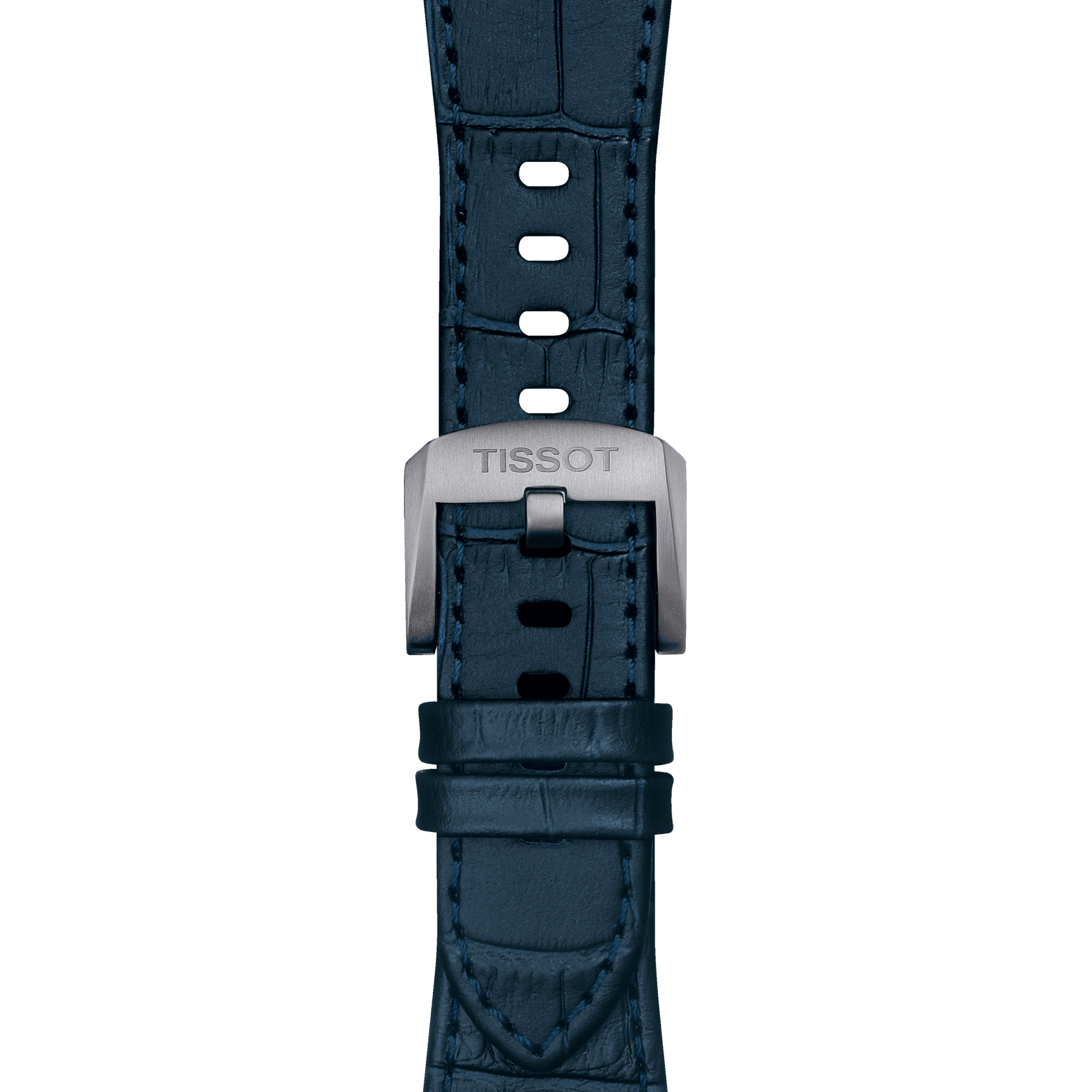 Bracelet Officiel Tissot PRX Cuir Bleu Foncé
