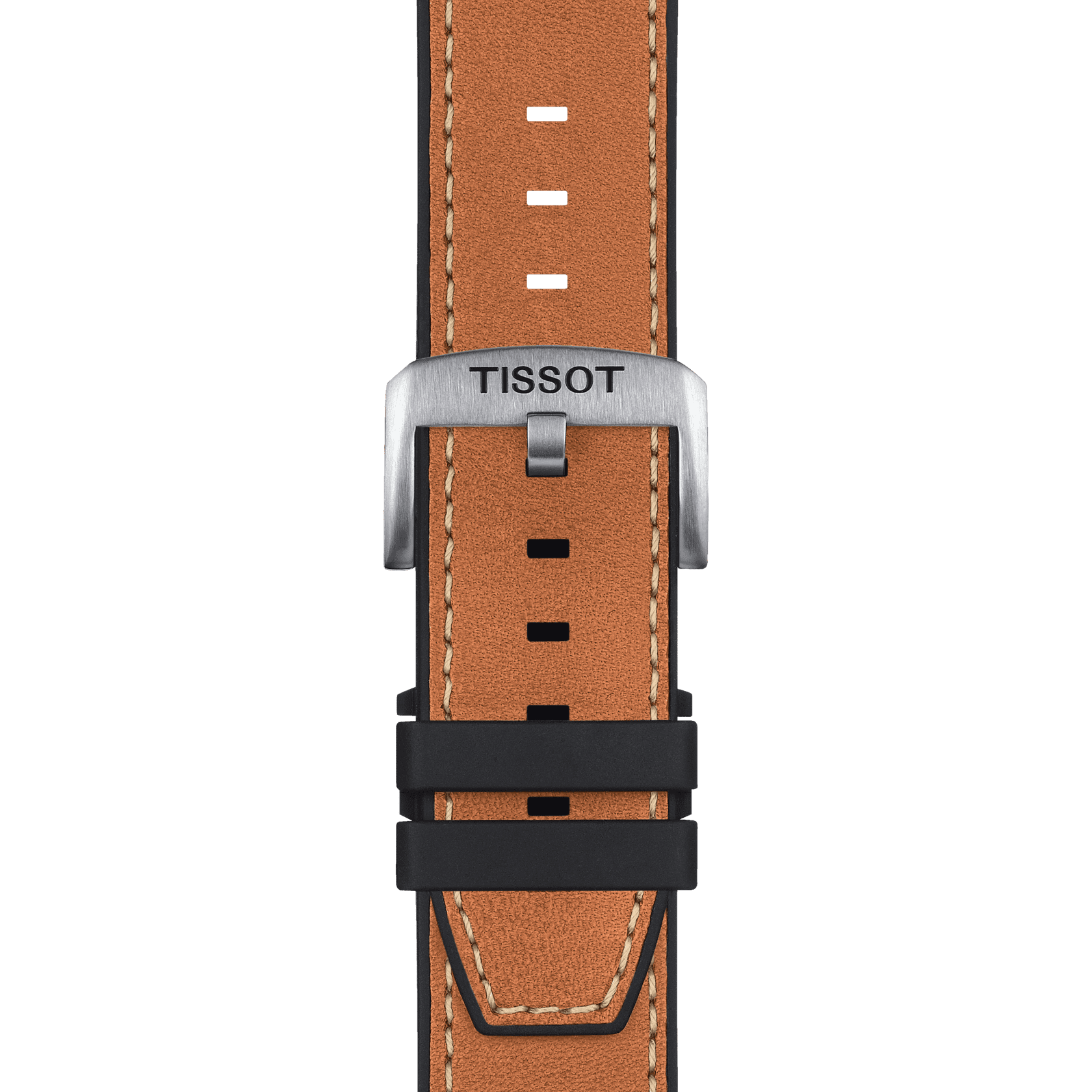 Bracelet Officiel Tissot Cuir Brun entre-cornes 23 MM