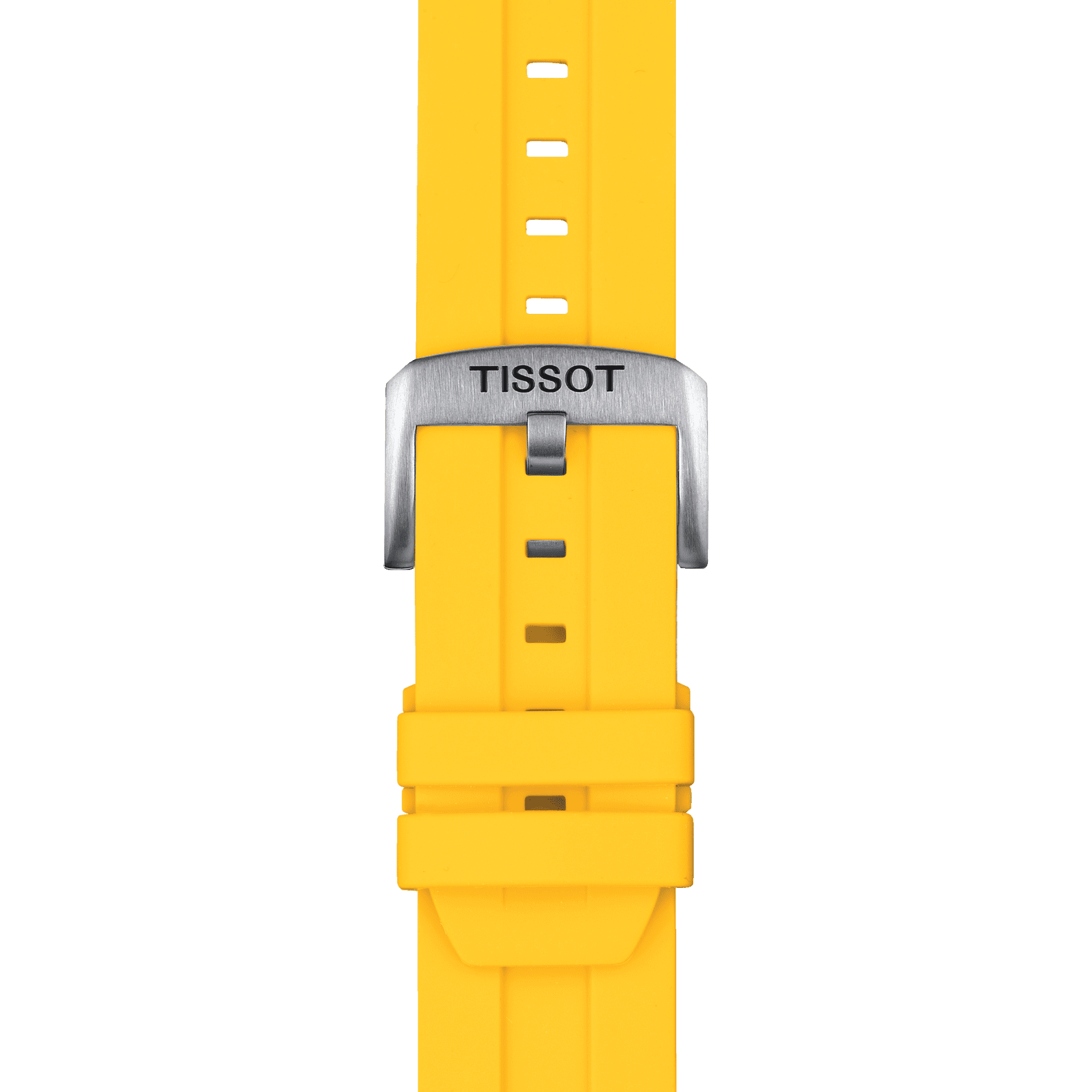 Bracelet officiel Tissot silicone jaune entre-cornes 22 mm