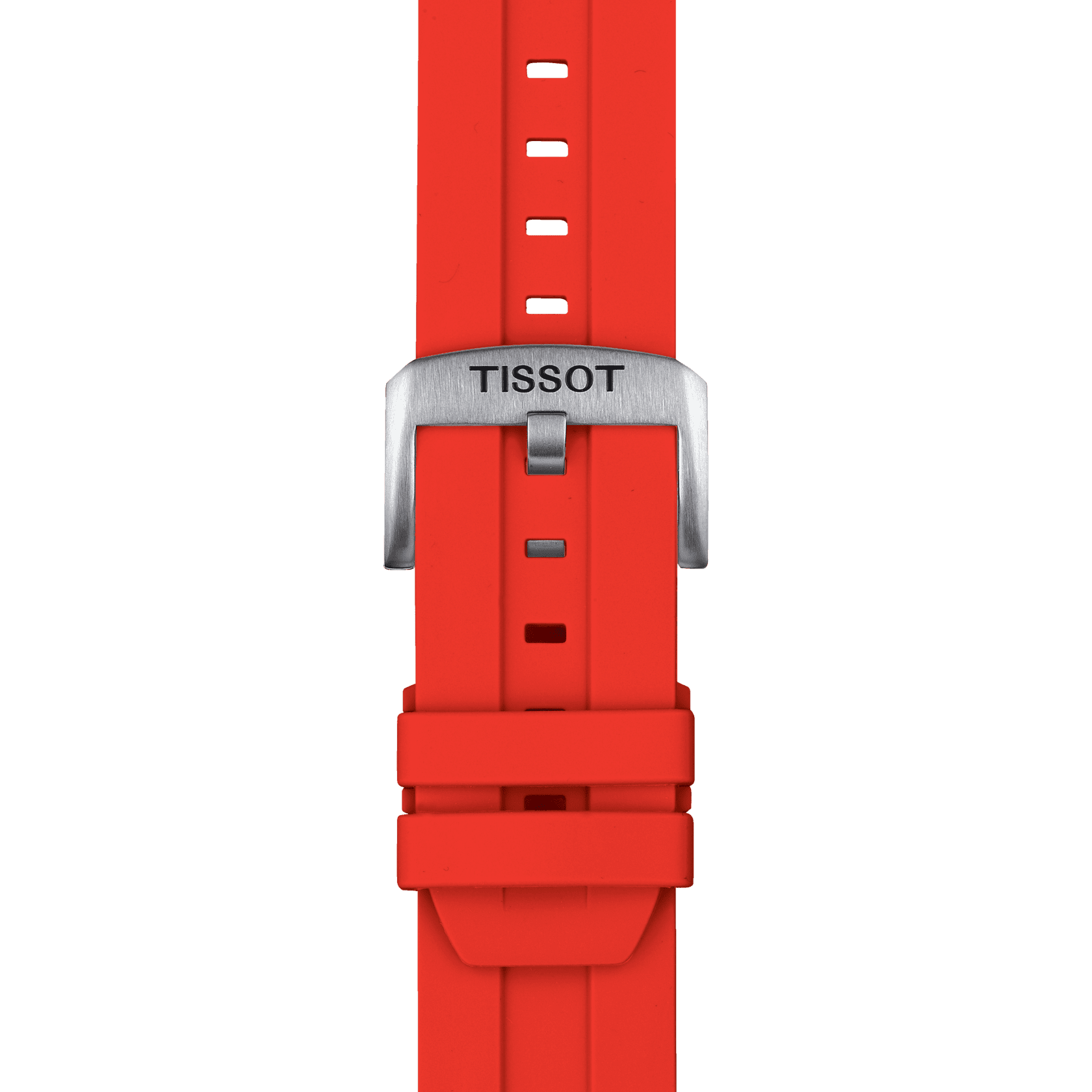 Bracelet Officiel Tissot silicone rouge entre-cornes 22 mm
